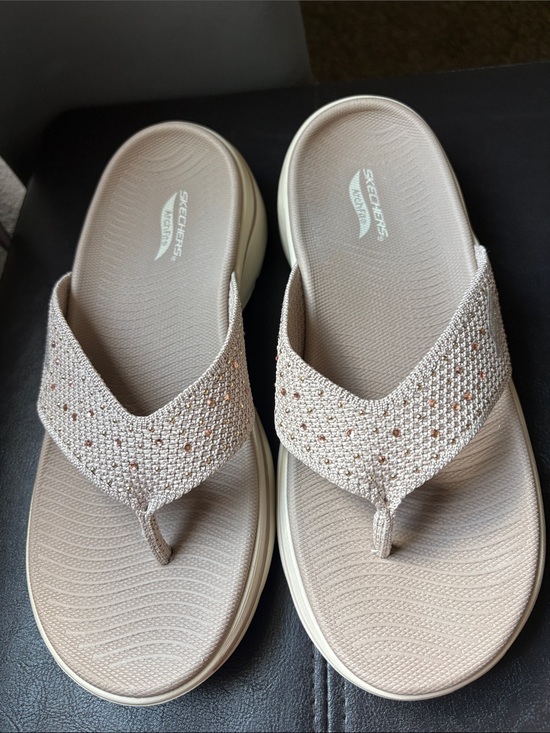 Skechers Shoes - Skechers Women's Champagne Beaded Thong Sandals